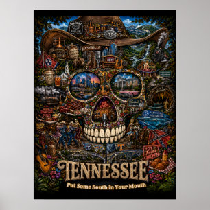 Tennessee Schedel Artprint State of Mind Poster