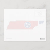 Tennessee Silhouette Map Shaped State Flag Briefkaart (Achterkant)