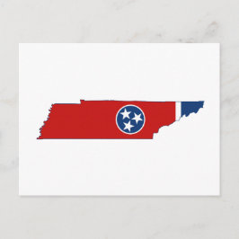 Tennessee Silhouette Map Shaped State Flag Briefkaart