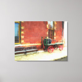 Tennessee Spoorwegstation  Bagagewagen Canvas Afdruk