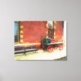 Tennessee Spoorwegstation  Bagagewagen Canvas Afdruk