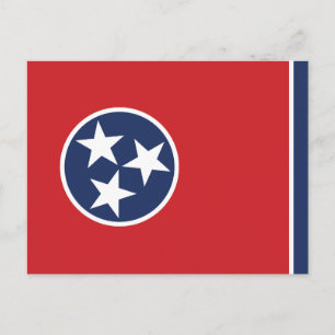 Tennessee Staatsvlag Drie Sterren Blauwe Cirkel Briefkaart