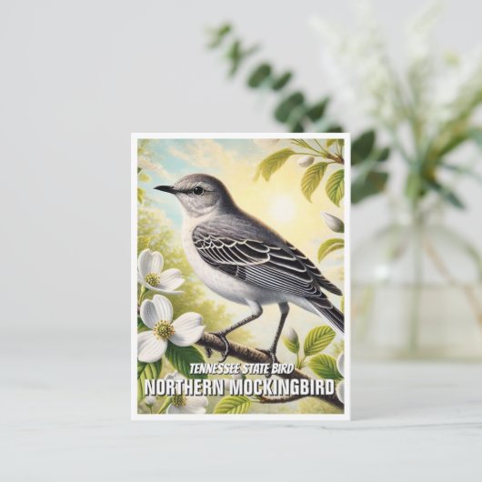 Tennessee State Bird Northern Mockingbird Briefkaart (Staand voorkant)