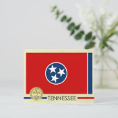 Tennessee State Flag and Seal Briefkaart (Staand voorkant)