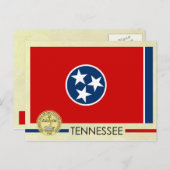 Tennessee State Flag and Seal Briefkaart (Voorkant / Achterkant)