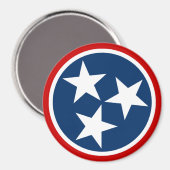 Tennessee State Flag Blue White Stars Magneet (Voorkant / Achterkant)