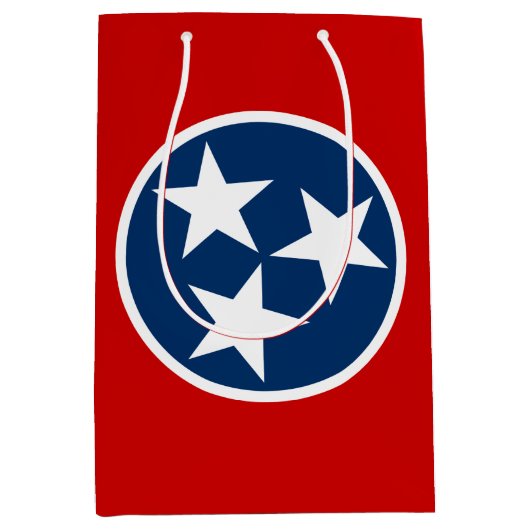 Tennessee State Flag Blue White Stars Medium Cadeauzakje (Voorkant)