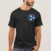 Tennessee State Flag Blue White Stars T-shirt (Voorkant)