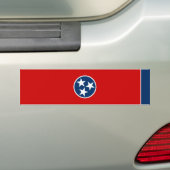 Tennessee State Flag Bumpersticker (Op auto)