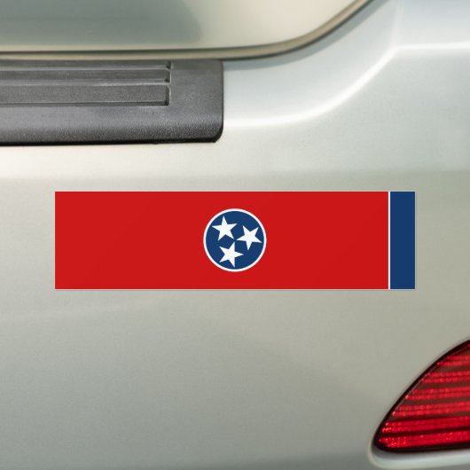 Tennessee State Flag Bumpersticker (Op auto)
