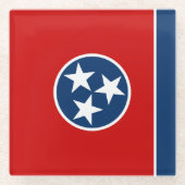 Tennessee State Flag Glazen Onderzetter (Voorkant)