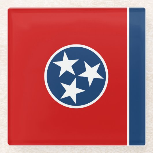 Tennessee State Flag Glazen Onderzetter (Voorkant)