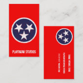 Tennessee State Flag Grunge Music Studio Visitekaartje (Voorkant / Achterkant)