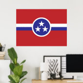 Tennessee State Flag Poster (Thuiskantoor)