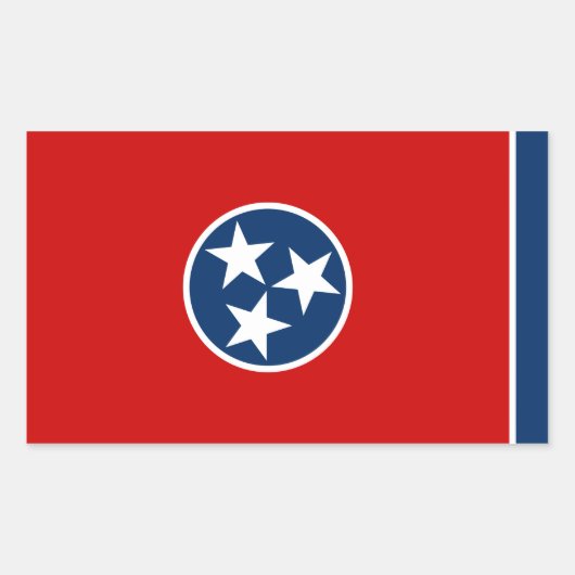 Tennessee State Flag Rechthoekige Sticker (Voorkant)