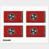 Tennessee State Flag Rechthoekige Sticker (Vel)