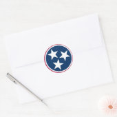 Tennessee State Flag Ronde Sticker (Envelop)