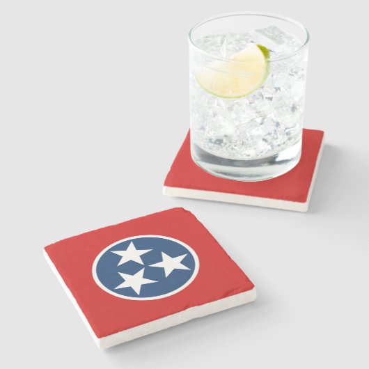 Tennessee State Flag Stenen Onderzetter (Zijkant)