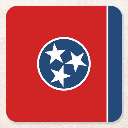 Tennessee State Flag Vierkante Kartonnen Onderzetter (Voorkant)