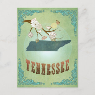 Tennessee State Map - Groen Briefkaart