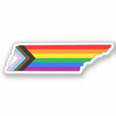 Tennessee State Pride LGBTQ Progress Pride Sticker (Voorkant)