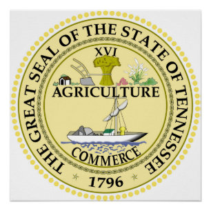 Tennessee state seal america republic perfect poster
