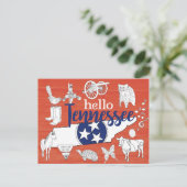 Tennessee State Symbols Volunteer State Afbeelding Briefkaart (Staand voorkant)