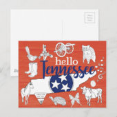 Tennessee State Symbols Volunteer State Afbeelding Briefkaart (Voorkant / Achterkant)