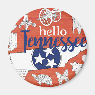 Tennessee State Symbols Volunteer State Afbeelding Magneet