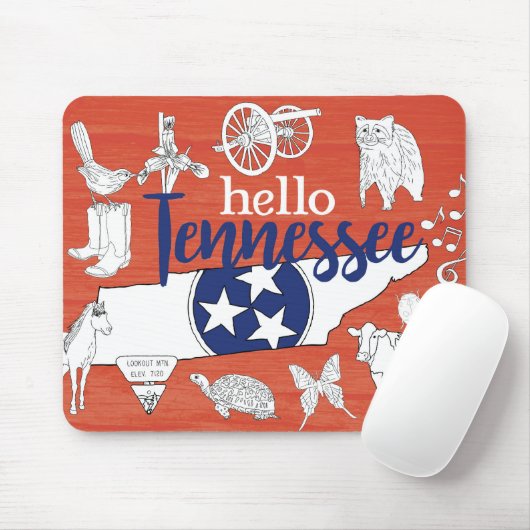 Tennessee State Symbols Volunteer State Afbeelding Muismat (Met muis)