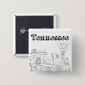 Tennessee State Symbols Volunteer State Afbeelding Vierkante Button 5,1 Cm (Voorkant /achterkant)