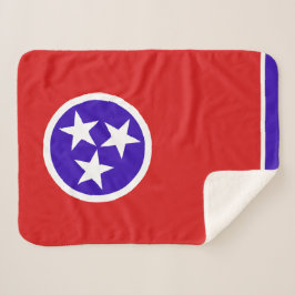 Tennessee State Vlag Print Patriottisch Sherpa Deken
