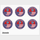 Tennessee sticker, phone case, tote bag, clock vierkante sticker (Vel)