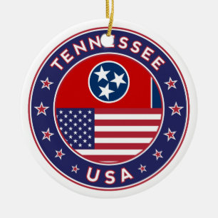 Tennessee sticker, telefoongeval, canvas tas, klok keramisch ornament
