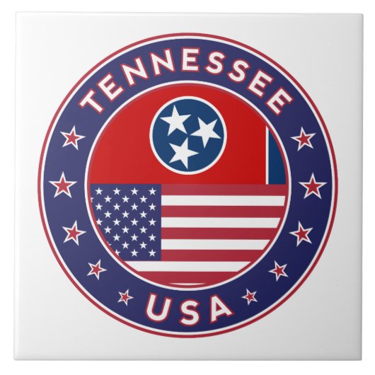 Tennessee sticker, telefoongeval, canvas tas, klok tegeltje (Voorkant)