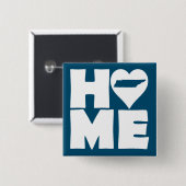 Tennessee Thuis Hart Staat Knop Badge Speld Vierkante Button 5,1 Cm (Voorkant /achterkant)