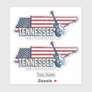 Tennessee United States Retro State  USA Sticker