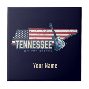 Tennessee United States Retro State  USA Tegeltje