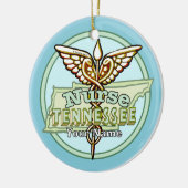 Tennessee Verpleegster Caduceus Keramisch Ornament (Links)