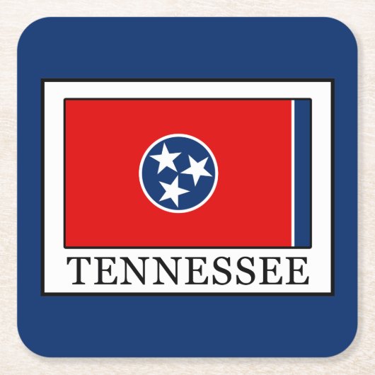 Tennessee Vierkante Kartonnen Onderzetter (Voorkant)