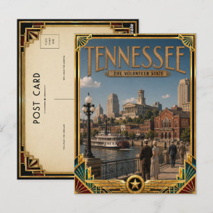 Tennessee Vintage Art Deco Gouden Tijdperk Briefkaart