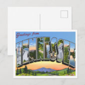 Tennessee Vintage Big Letters Briefkaart (Voorkant / Achterkant)