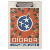 Tennessee Vlag Cicada Invasion Klembord (Voorkant)