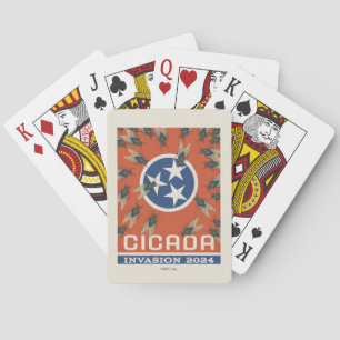 Tennessee Vlag Cicada Invasion Pokerkaarten