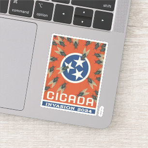 Tennessee Vlag Cicada Invasion Sticker