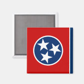 Tennessee vlag & Tennessee, Vakantie en sport in d Magneet (Voorkant / Achterkant)