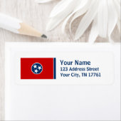 Tennessee Vlag Terugkeeradreslabels Etiket (Insitu)