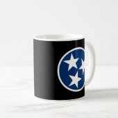 Tennessee Vlaggenstaatstijl Koffiemok (Voorkant rechts)