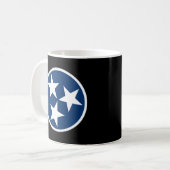 Tennessee Vlaggenstaatstijl Koffiemok (Voorkant links)