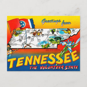 Tennessee Volunteer State Ansichtkaart Briefkaart